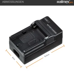 Walimex pro LED Niova 900 Plus DL mit Lampenstativ & 2 NP-F Akkus LED Flächenleuchte 54 W 5600 K DMX Fernbedienung WT-806 256 cm