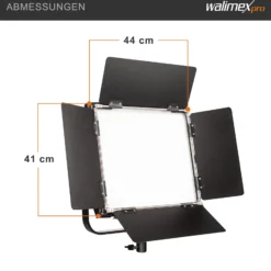 Walimex pro LED Rainbow Flächenleuchte, RGBWW Flächenlicht 100 W, Bi-Color Videoleuchte, Studioleuchte per App steuerbar, Studio-Beleuchtung mit Effektgenerator