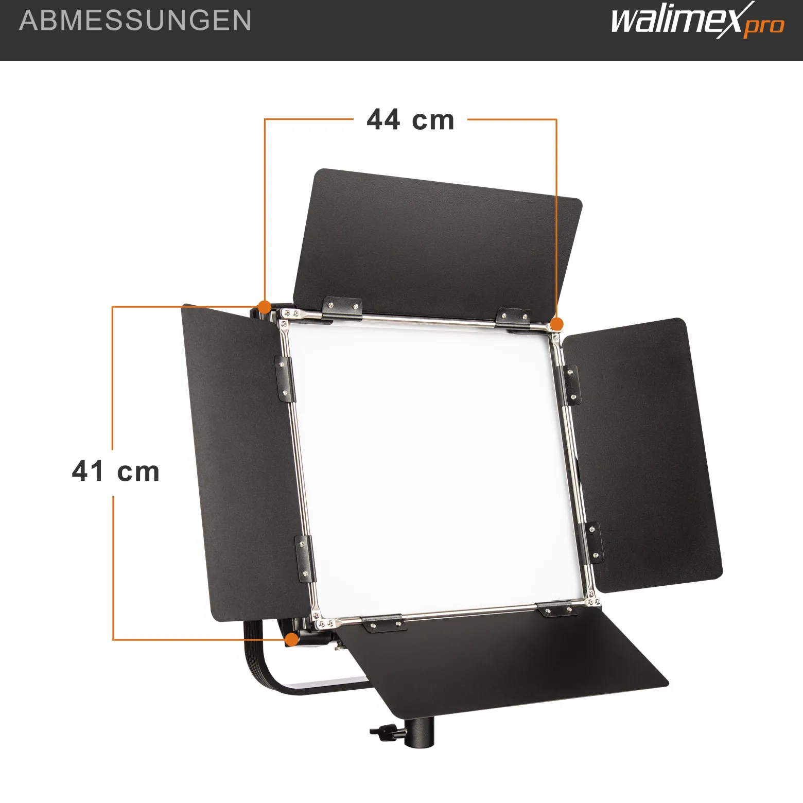Walimex pro LED Rainbow Flächenleuchte, 50 W Videoleuchte, Studioleuchte mit Farbwechsel RGBWW, Studio-Beleuchtung steuerbar per App, Bi-Color Videolicht