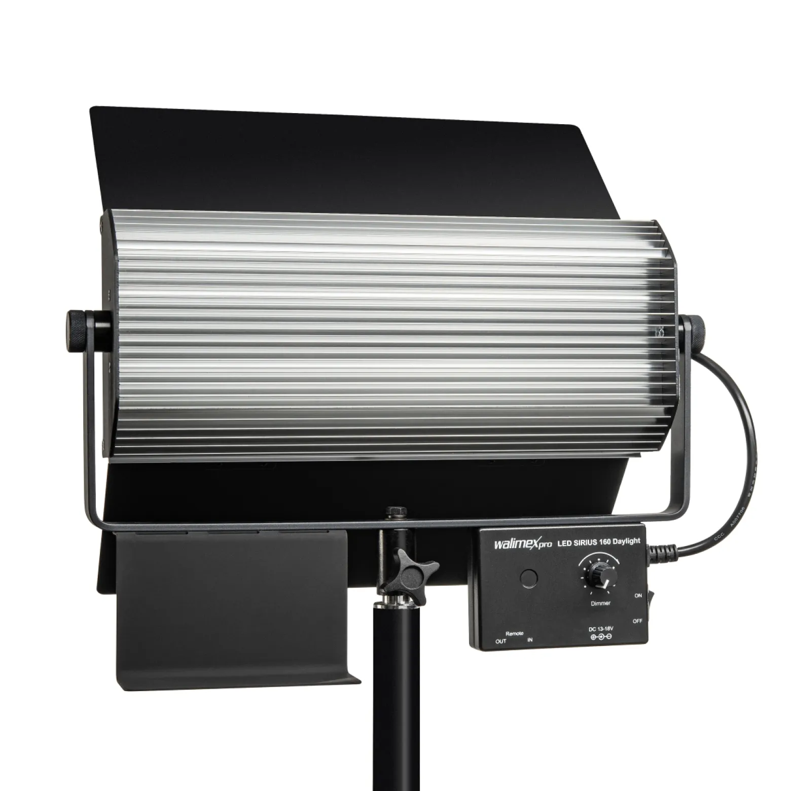 Walimex pro LED Sirius 160 Daylight Flächenleuchte, leistungsstarkes 65 W Flächenlicht, Tageslicht Videoleuchte 5600 K, Studioleuchte mit Aluminium-Gehäuse, Passivkühlung
