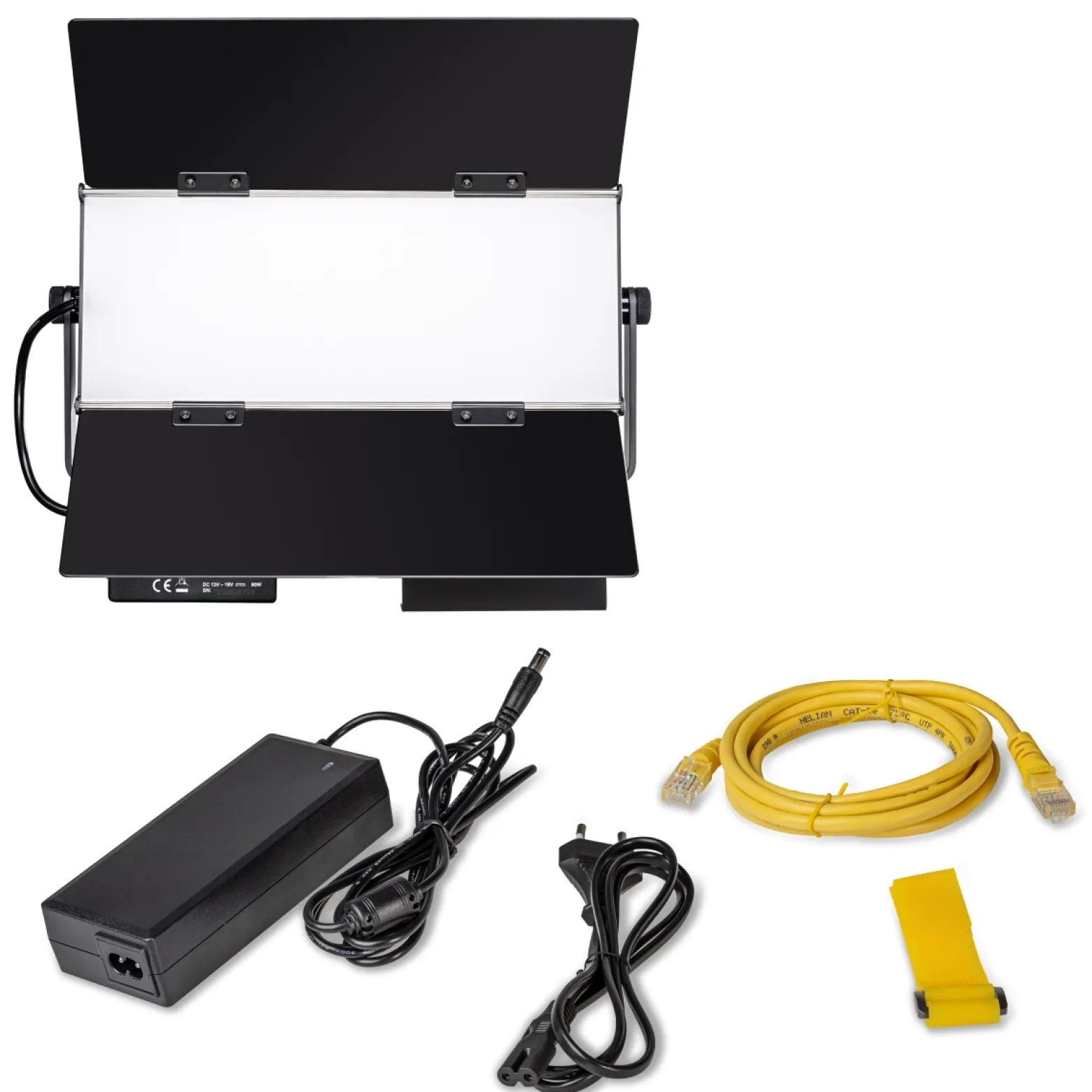 Walimex pro LED Sirius 160 Daylight Flächenleuchte, leistungsstarkes 65 W Flächenlicht, Tageslicht Videoleuchte 5600 K, Studioleuchte mit Aluminium-Gehäuse, Passivkühlung