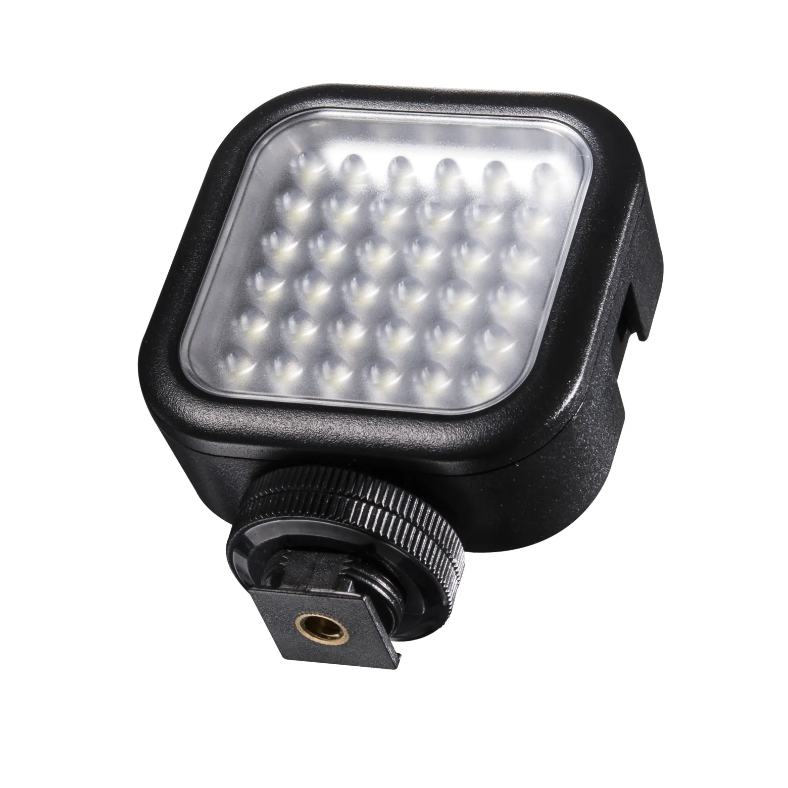 Walimex pro LED-Videoleuchte mit 36 LEDs, 3 W, Kamera Beleuchtung stufenlos dimmbar, erweiterbares Fotolicht mit Stecksystem, Videolicht für Aktion Kamera, Camcorder und DSLR