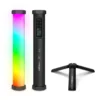Walimex pro Leuchtstab Small M10, Videoleuchte mit Bi-Color und RGB-Vollspektrum, magnetische Videoleuchte, Studioleuchte mit 9 Effekten