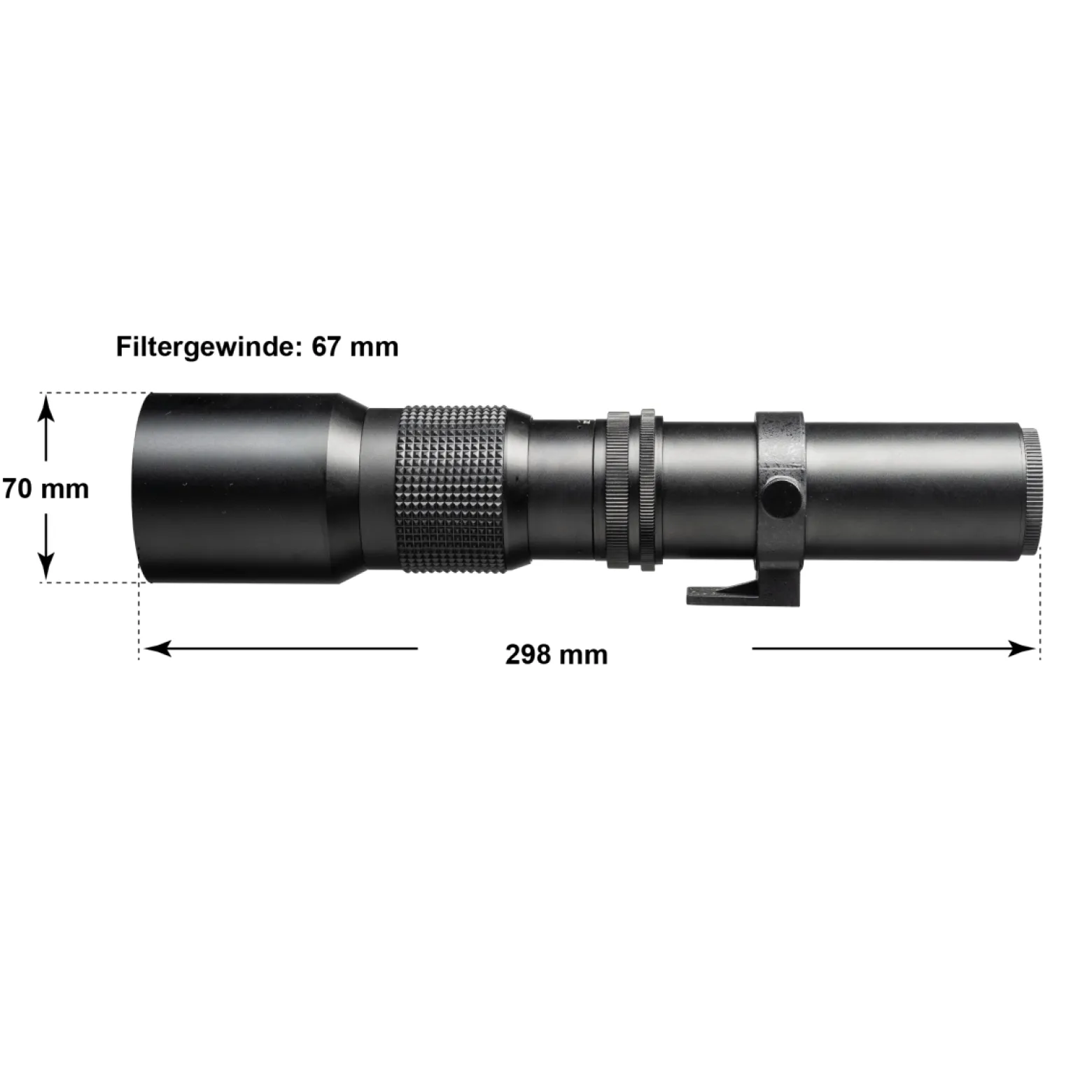 Walimex pro 500/8,0 Linsen Objektiv kompatibel mit Nikon F, DSLR-Objektiv für Vollformat und APSC, Teleobjektiv mit eingebauter Irisblende, hochwertiges Kameraobjektiv
