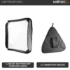 Walimex pro Magic Softbox 600 x 600 x 400 mm, Lichtformer um 360° drehbar, einfacher Aufbau, inkl. Frontdiffusor und Tasche, ideal für Kompaktblitze, Produkt- und Peoplefotografie
