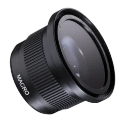 Walimex pro Makro Fish Eye Vorsatzlinse - 0.42 x 58 mm - für Fisheye und Makroeffekte - Konverter mit abschraubbarer Makrolinse - mit Linsenbeutel - Kamera und Foto Zubehör