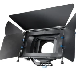 Walimex pro Matte Box Sonnenblende Director II - 205 x 298 x 194 mm - mit 2 Einschüben, 3 Klappen, 4 Neoprenringen - für Objektive mit Ø 49-100 mm, DSLR Video Rig - Kamera Studio