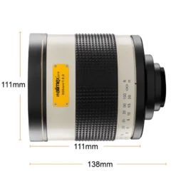 Walimex pro 800mm f/8.0 DSLR Spiegelobjektiv kompatibel mit Fuji X – manuelle Scharfeinstellung, T2-Anschluss, ideal für Natur- & Tierfotografie, Vollformat/APS-C Sensor