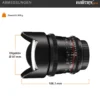 Walimex Pro 10mm 1:3,1 VCSC-Weitwinkelobjektiv (inkl. Gegenlichtblende, IF, Zahnkranz, stufenlose Blende und Fokus) für Canon EF-S Objektivbajonett schwarz