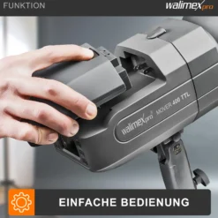 Walimex pro Mover 400 TTL Fotostudio-Blitzlicht 400 W 1/10000 s Schwarz, Grau - Fotostudio-Blitzlichter, Akkublitz Mover 400 TTL