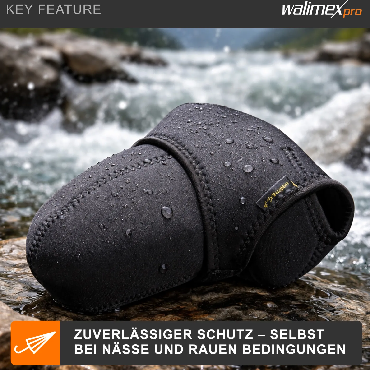 Walimex pro Neopren Kamera-Schutzhülle M 18 x 14 x 12 cm für mittelgroße Kameras mit angesetztem Objektiv bis max. 18 cm Tiefe