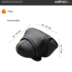 Walimex pro Neopren Kamera-Schutzhülle S 15 x 12 x 7 cm für kleine Kameras mit angesetztem Objektiv bis max. 15 cm Tiefe