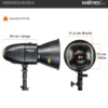 Walimex pro Newcomer 100 II Set, Studioblitz Set inkl. Softbox und Lampenstativ, LED Studiolicht mit Funk, Studiolampe mit hoher Lichtleistung ideal für Fotostudio