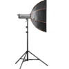 Walimex pro Octagon Softbox Plus Orange Line 90 cm - 600 x 900 x 900 mm - mit golden-silbernem Einsatz - schwarz-weiß - Lichtformer inkl. Adapters für Elinchrom