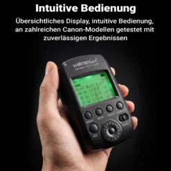 Walimex pro Operator TTL T-C kompatibel mit Canon Kamera, Funk Fernbedienung Auslöser für Newcomer, Emerger, Campaigner, Stager und Mover 200/400 TTL