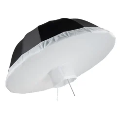 Walimex pro Parabol Reflexschirm schwarz/weiß Ø 129 cm + Diffusor – Lichtformer Set für Fotografie und Videografie