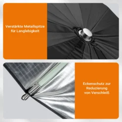 Walimex pro Parabol Reflexschirm schwarz/ silberfarben Ø 129 cm für kontrastreiches Licht