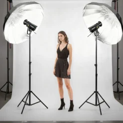 Walimex pro Parabol Reflexschirm schwarz/ weiß Ø 165 cm für weiches Licht