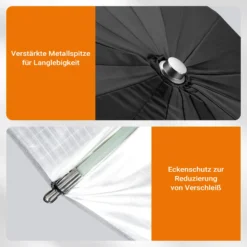 Walimex pro Parabol Reflexschirm schwarz/ weiß Ø 129 cm für weiches Licht