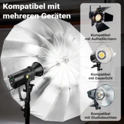 Walimex pro Parabol Reflexschirm schwarz/ weiß Ø 105 cm für weiches Licht