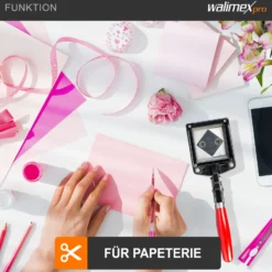 Walimex pro Passbildstanze 35 x 45 mm, Fotostanze mit ergonomischem Griff, Handstanze für professionelle Passbilder, Stanze für saubere Schnittkanten