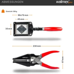 Walimex pro Passbildstanze 35 x 45 mm, Fotostanze mit ergonomischem Griff, Handstanze für professionelle Passbilder, Stanze für saubere Schnittkanten