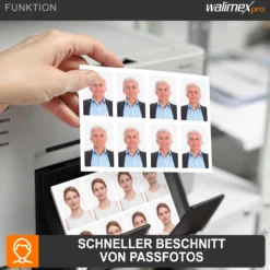Walimex pro Passbildstanze 35 x 45 mm, Fotostanze mit ergonomischem Griff, Handstanze für professionelle Passbilder, Stanze für saubere Schnittkanten
