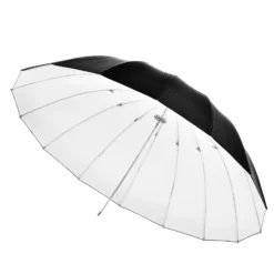 Walimex pro Reflexschirm Ø 180 cm schwarz/weiß für weiches Licht, Lichtreflektor für neutrale Lichtführung und Streulichtminderung, optimal für Produktfotografie