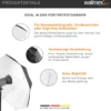 Walimex pro Reflexschirm Ø 109 cm schwarz/weiß für weiches Licht, Lichtreflektor ideal für Porträtfotografie und Produktfotografie, Lichtformer für Studioblitz, Fotoschirm mit Metallstange
