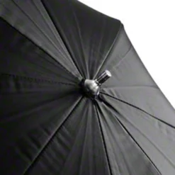 Walimex pro Reflexschirm zweilagig schwarz/silber, Fotoschirm 109 cm Durchmesser, robuster Reflektor mit hohem Reflexionsvermögen, Lichtformer für harte Lichtcharakteristik