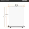 Walimex pro Roll-up Panel Hintergrund weiß 155 x 200 cm, Fotohintergrund mit Transportbox, Hintergrundsystem für Fotostudio, knitterfreie Fotoleinwand ideal für Freistellen und High-Key-Fotografie