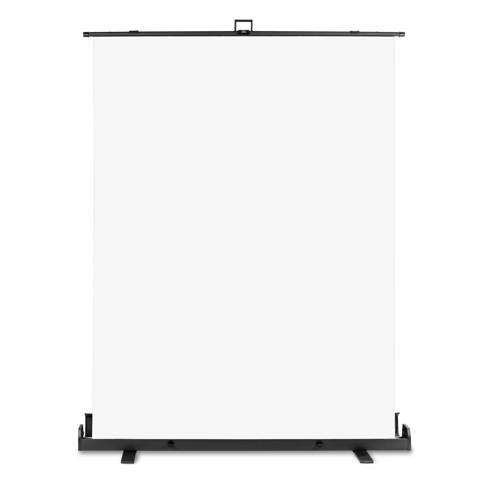 Walimex pro Roll-up Panel Hintergrund weiß 155 x 200 cm, Fotohintergrund mit Transportbox, Hintergrundsystem für Fotostudio, knitterfreie Fotoleinwand ideal für Freistellen und High-Key-Fotografie