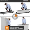 Walimex pro Roll-up Panel Hintergrund grau 155 x 200 cm, Fotohintergrund mit Transportbox, Hintergrundsystem für Fotostudio, knitterfreie Fotoleinwand ideal für Portraits und dezente Lichtakzente