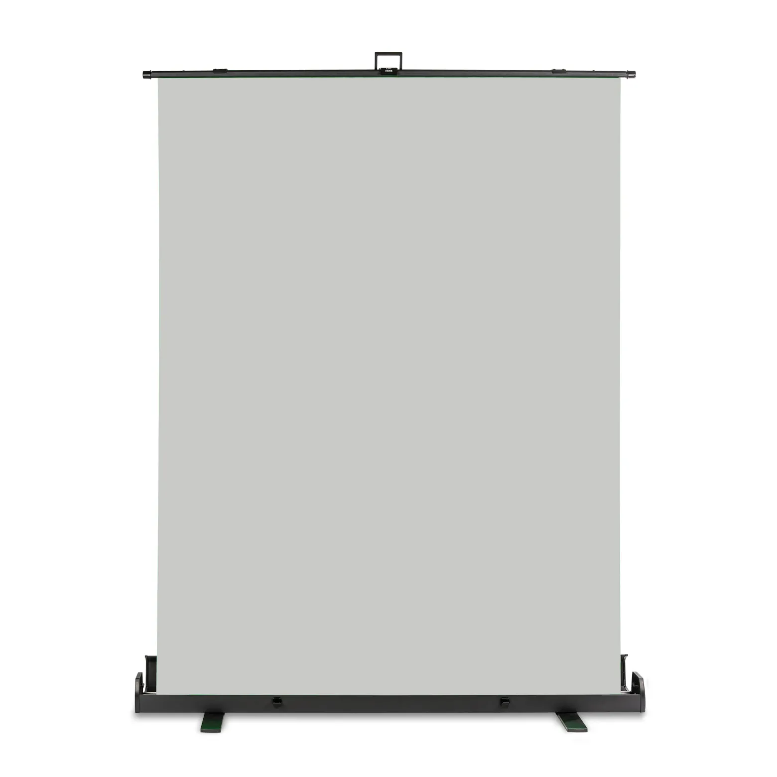 Walimex pro Roll-up Panel Hintergrund grau 155 x 200 cm, Fotohintergrund mit Transportbox, Hintergrundsystem für Fotostudio, knitterfreie Fotoleinwand ideal für Portraits und dezente Lichtakzente