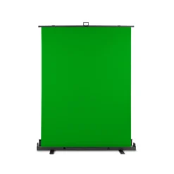 Walimex pro Roll-up Panel Hintergrund grün 165 x 220 cm, Greenscreen Fotohintergrund mit Transportbox, Hintergrundsystem für Fotostudio, knitterfreie Fotoleinwand ideal für Chromakeying