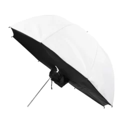 Walimex pro Schirmsoftbox Durchlicht Ø 109 cm, Softbox mit weißer Reflexschicht ideal für Porträt- und Produktfotografie, Lichtformer für Studioblitz inkl. Transporttasche
