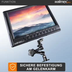 Walimex pro Set Full HD Monitor Director III - 7 Zoll / 17 x 176 x 130 mm - Akku / 1/4