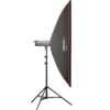 Walimex pro Softbox Orange Line 40x180, um 360° drehbar, einfacher Aufbau, inkl. Diffusoren und Transporttasche, ideal für Produkt- und Peoplefotografie