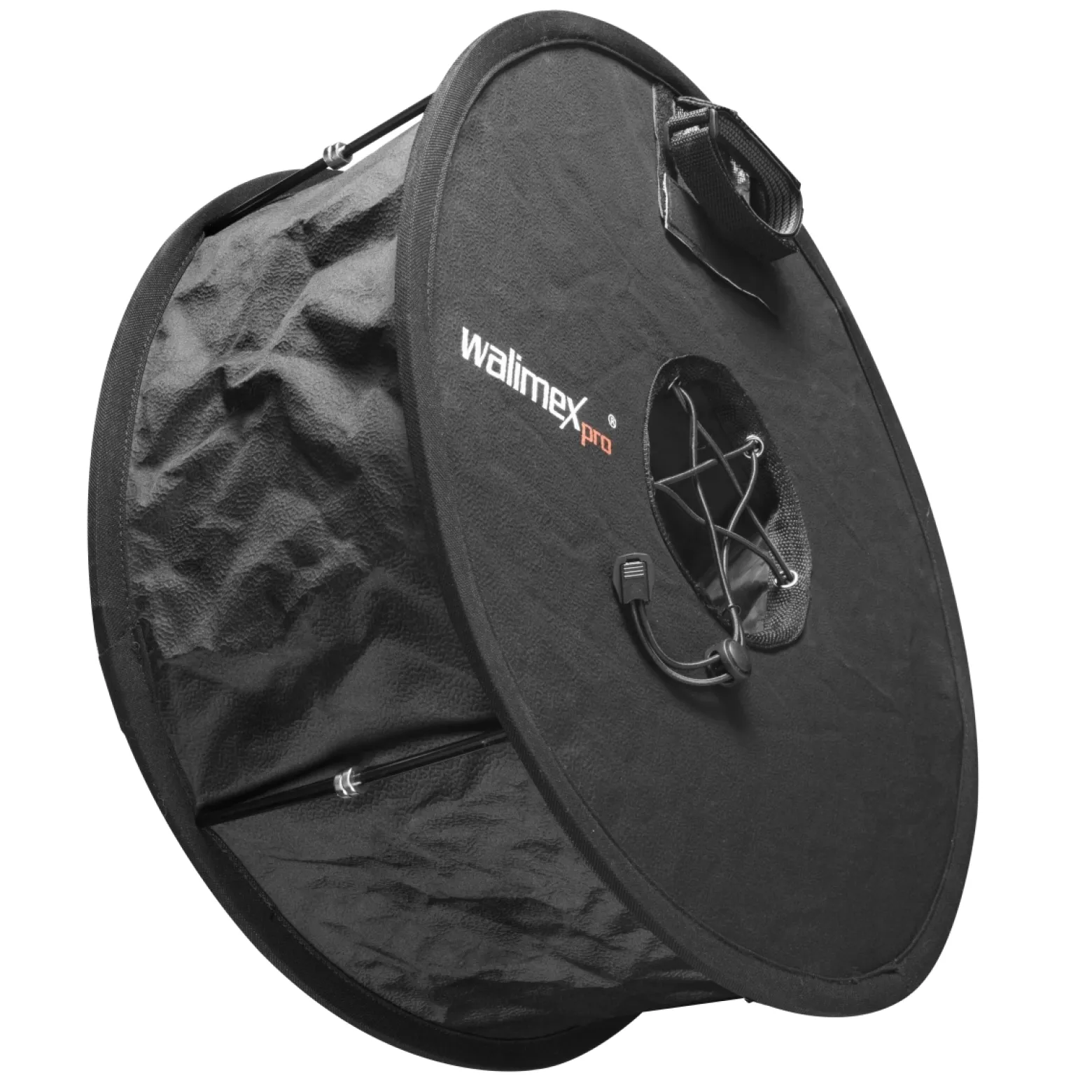 Walimex pro Softbox RoundLight Ø 46 cm faltbar Ringblitz Diffusor für Aufsteckblitz für Porträt und Makrofotografie