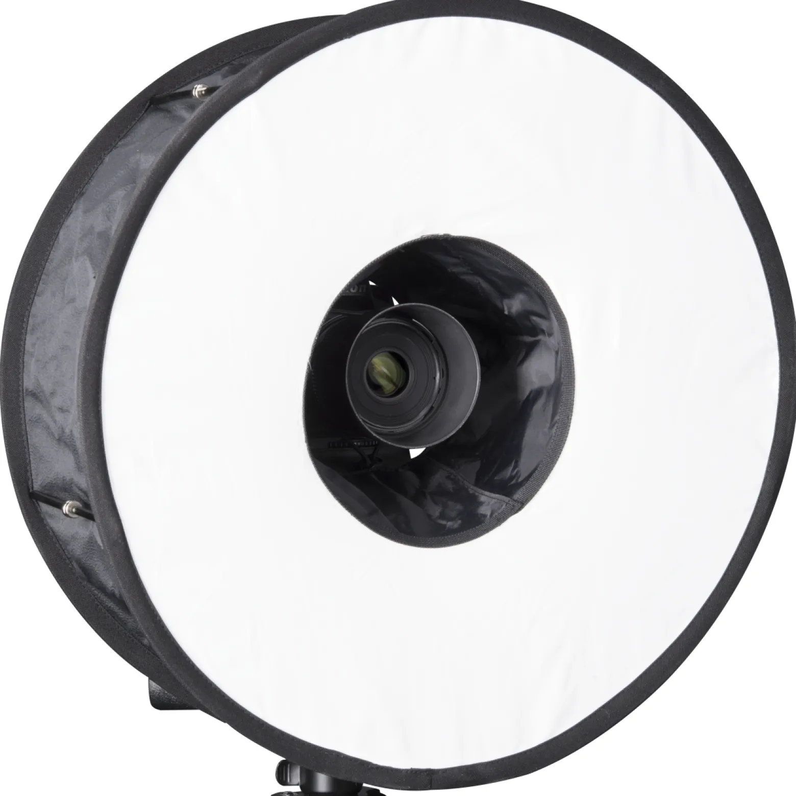 Walimex pro Softbox RoundLight Ø 46 cm faltbar Ringblitz Diffusor für Aufsteckblitz für Porträt und Makrofotografie