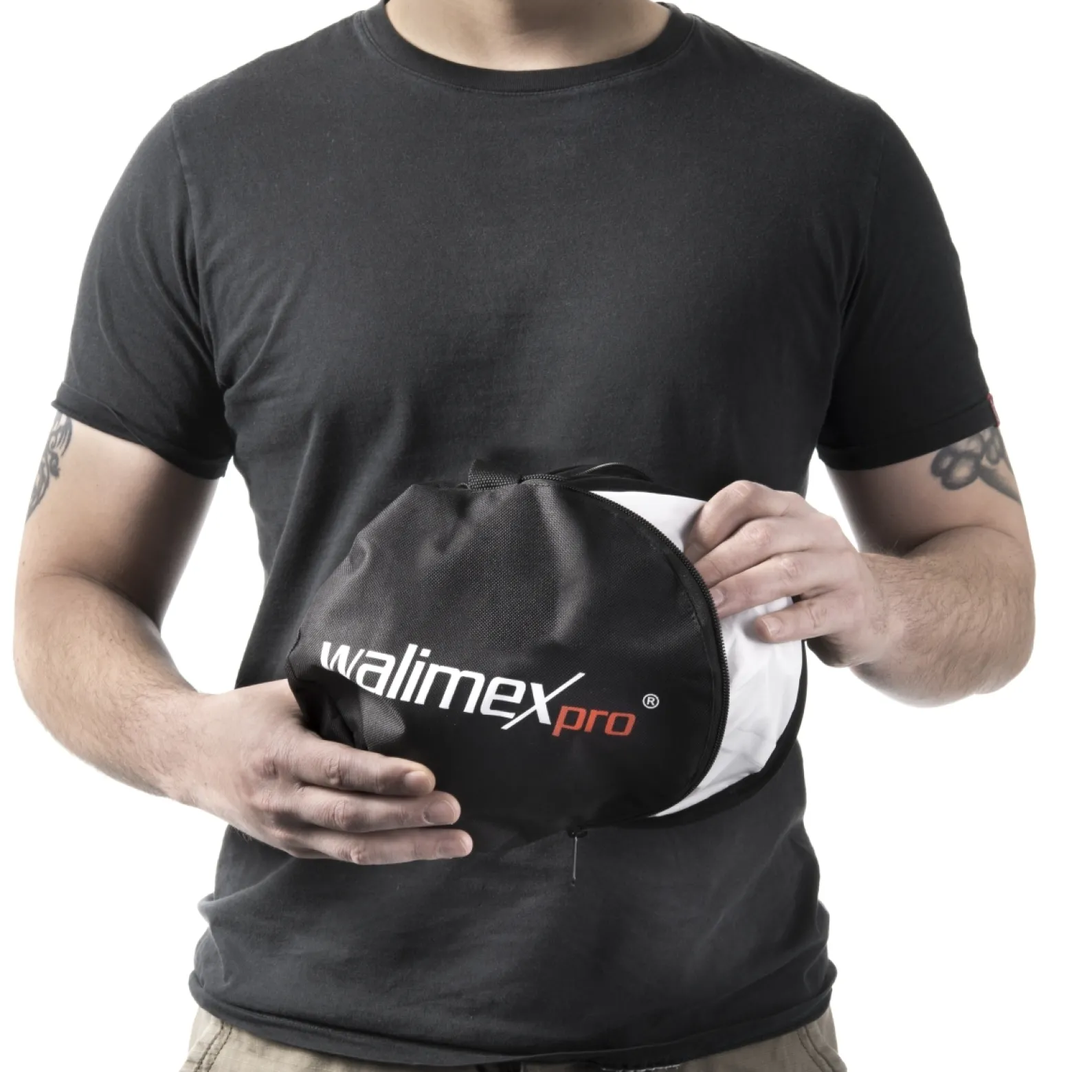 Walimex pro Softbox RoundLight Ø 46 cm faltbar Ringblitz Diffusor für Aufsteckblitz für Porträt und Makrofotografie