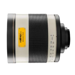 Walimex pro Spiegel Objektiv 800/8,0 DSLR kompatibel mit Canon EOS M – Länge 131mm – für 800mm Brennweite – Vollformat/APS-C Sensor – Reise Natur Tiere – K-Mount T2-Adapter – 3,5m Naheinstellgrenze