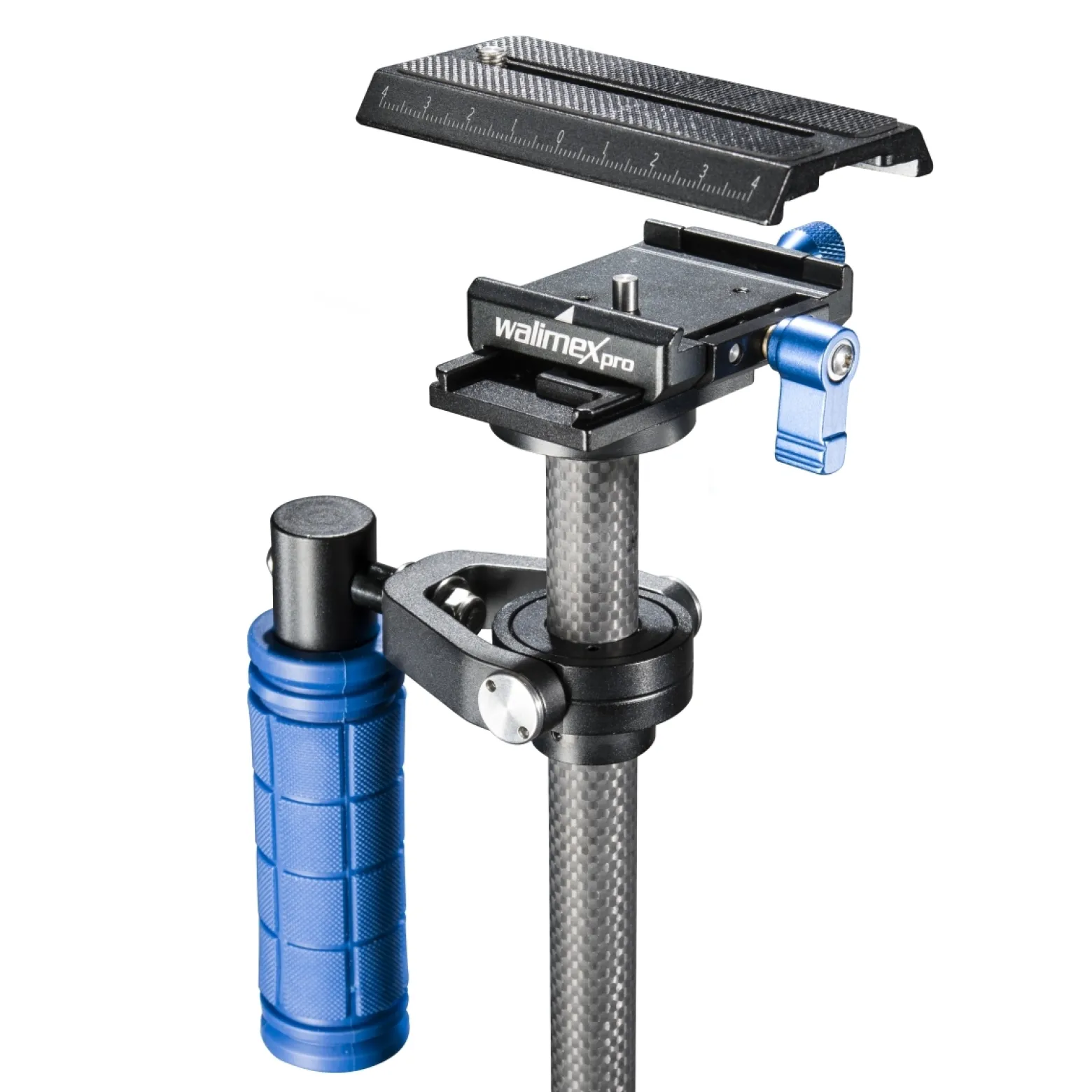 Walimex pro StabyPod XS Schwebestativ 40 cm Aluminium und Carbon Steadycam zur Stabilisierung von DSLR-Kameras