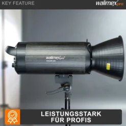 Walimex pro Stager 400 HSS Studioblitz, 400 W Studiolicht mit LED-Einstelllicht, Videolicht mit 2,4 GHz Empfänger, kurze Abbrennzeit, ideal für Fotostudio