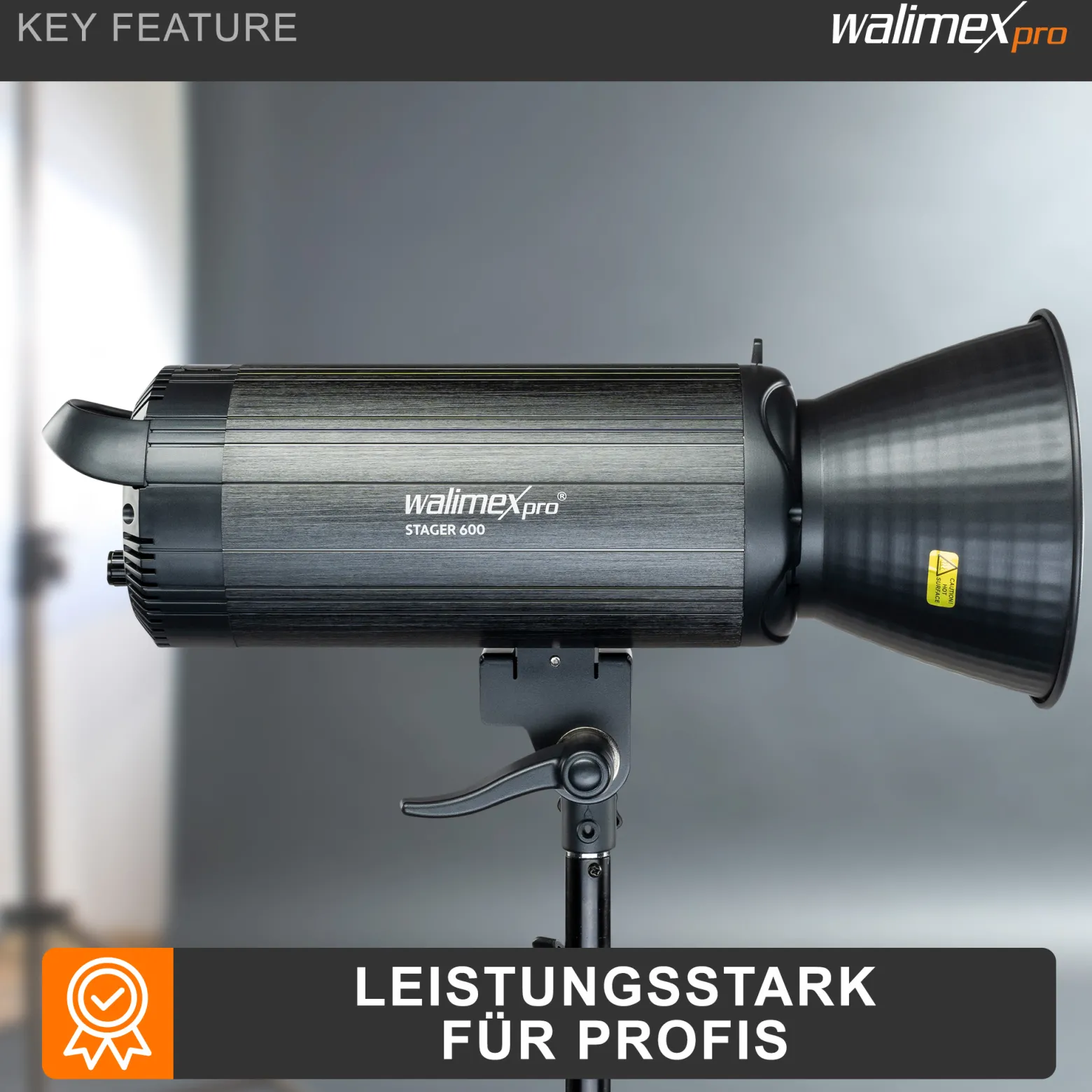 Walimex pro Stager 600 HSS Studioblitz, 600 W Studiolicht mit LED-Einstelllicht, Videolicht mit 2,4 GHz Empfänger, kurze Abbrennzeit, ideal für Fotostudio