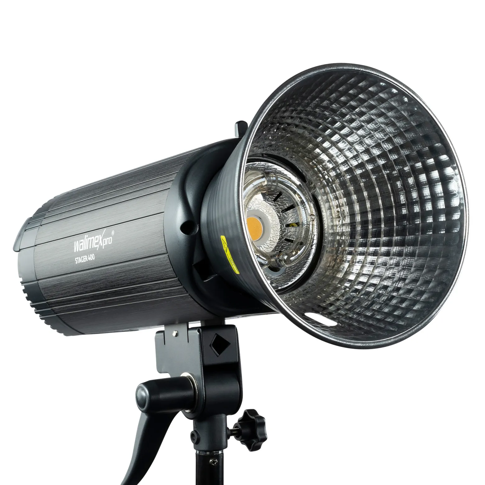 Walimex pro Stager 400 HSS Studioblitz Set, 400 W Studiolicht mit LED-Einstelllicht, Studio-Komplettset mit Softbox und Lampenstativ, ideal für Fotostudio