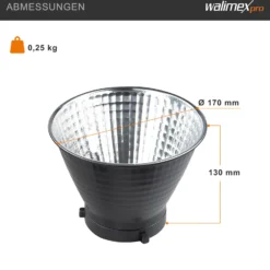 Walimex pro Standardreflektor II kompatibel mit Walimex pro & Bowens Anschluss, gleichmäßiger Lichtkegel für professionelle Lichtgestaltung
