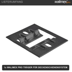 Walimex pro Träger für Deckenschienensystem - 100 x 65 x 10 mm - zur einfachen Deckenbefestigung Deckenmontage - für Schienen System für Lampen Lichtquellen Kameras Studio Equipment