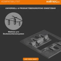 Walimex pro Träger für Deckenschienensystem - 100 x 65 x 10 mm - zur einfachen Deckenbefestigung Deckenmontage - für Schienen System für Lampen Lichtquellen Kameras Studio Equipment
