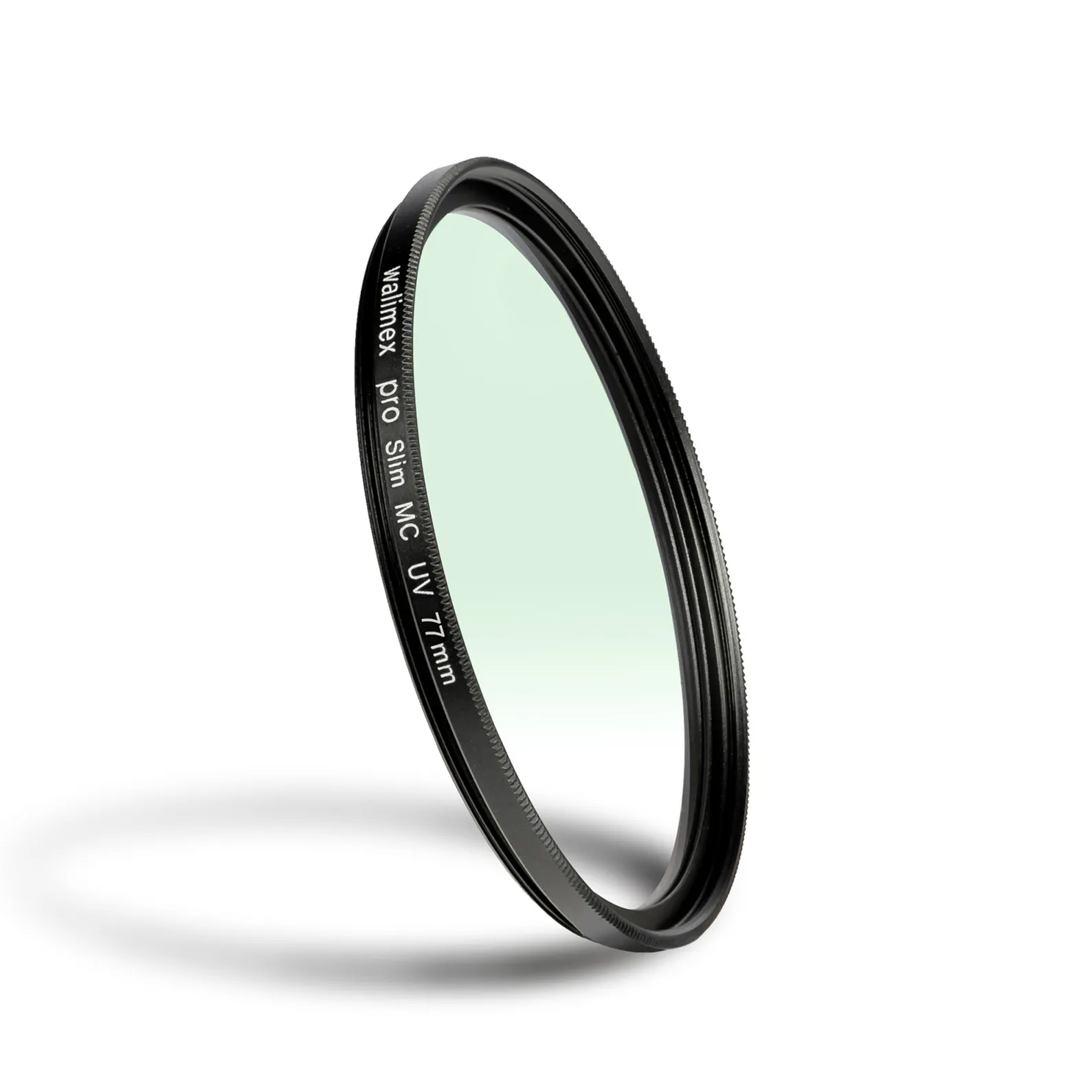 Walimex pro UV-Filter Slim MC 77mm - Schutz vor UV-Strahlen und Verschmutzung, Hochwertige Mehrschichtvergütung, mit äußerst dünner, gering auftragender Metallfassung, Inkl. Schutzhülle